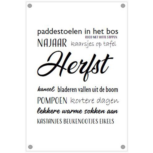 Tuinposter Herfst