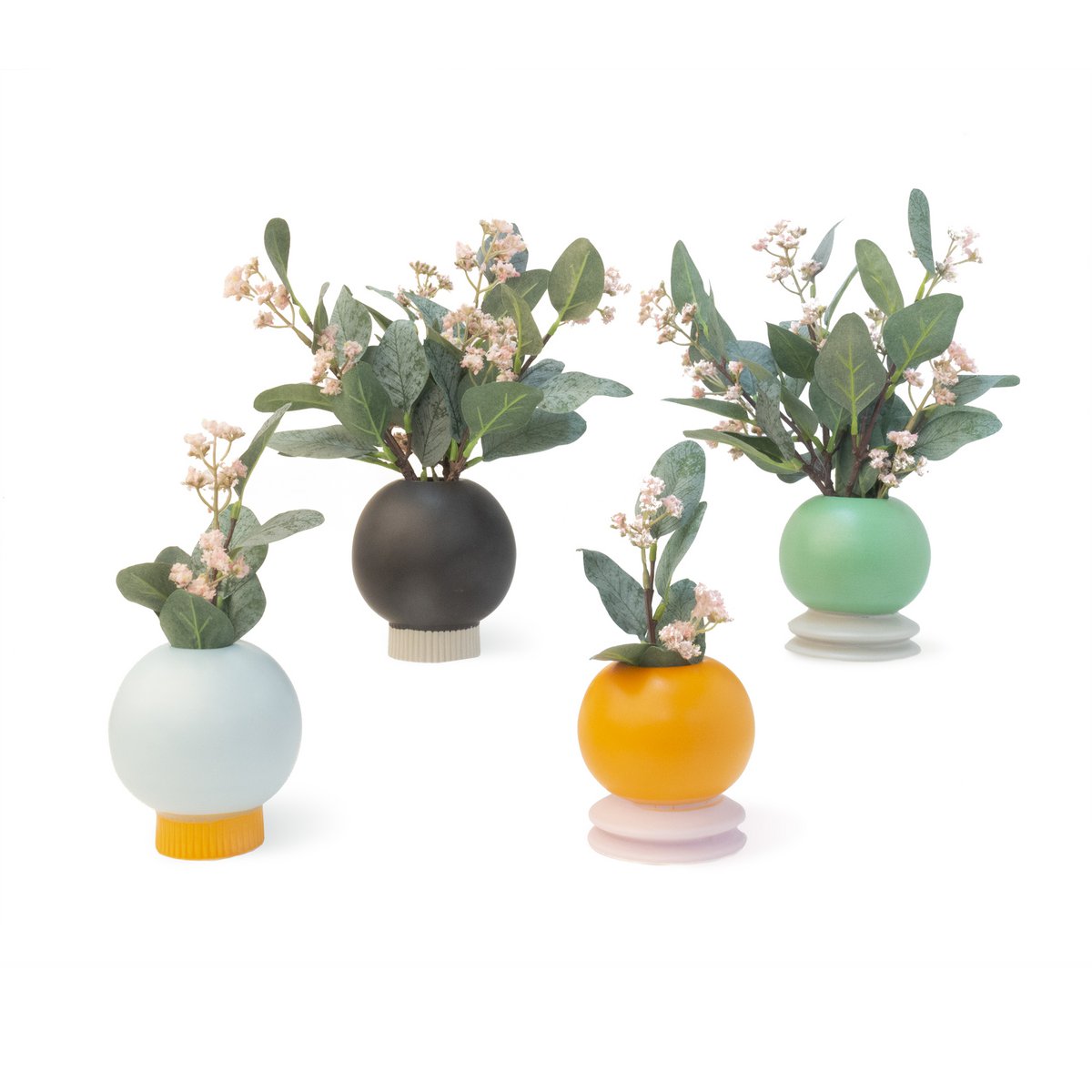 CERAMIC VASE MEDIUM GREEN BALL HF