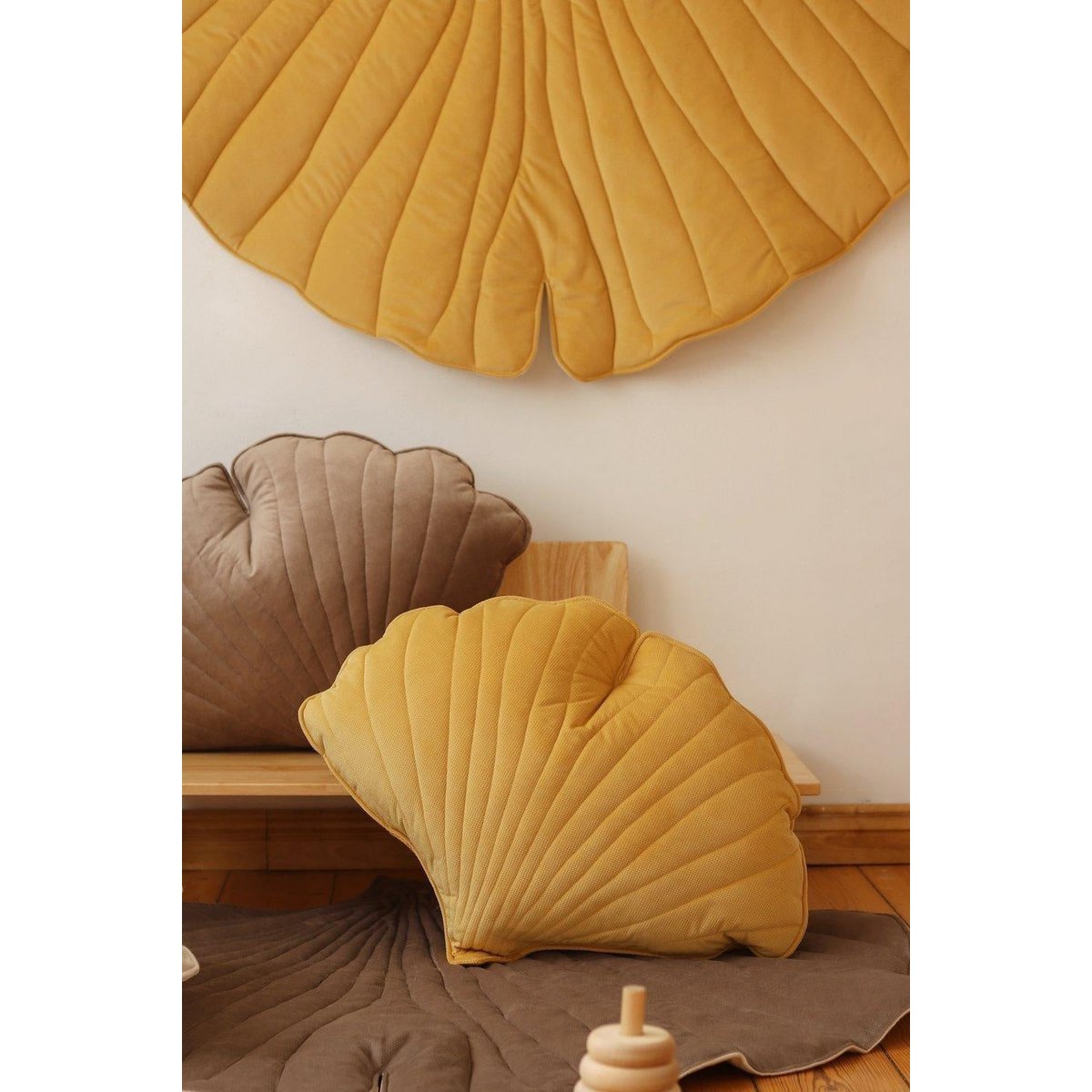 „Honey“ Samt-Ginkgo-Blatt-Matte
