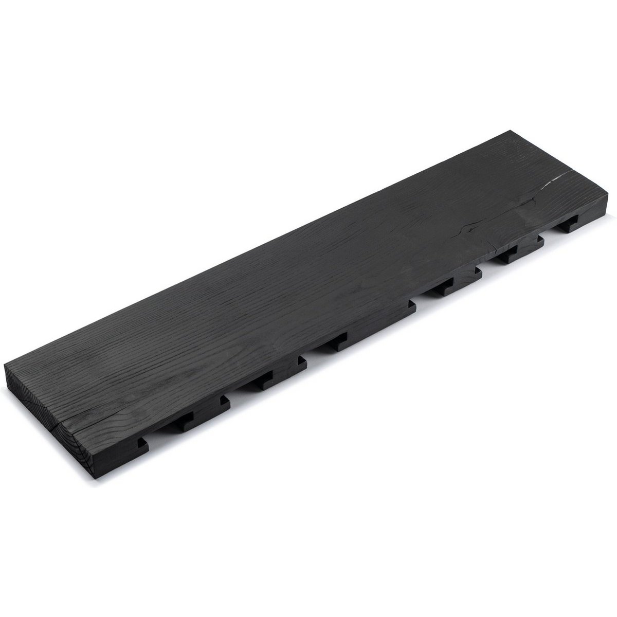 Ręcznie robiony drewniany uchwyt na kieliszki do wina Tu Las™ - 94 x 22 x 4 cm - Trwały stojak na szkło - Czarny