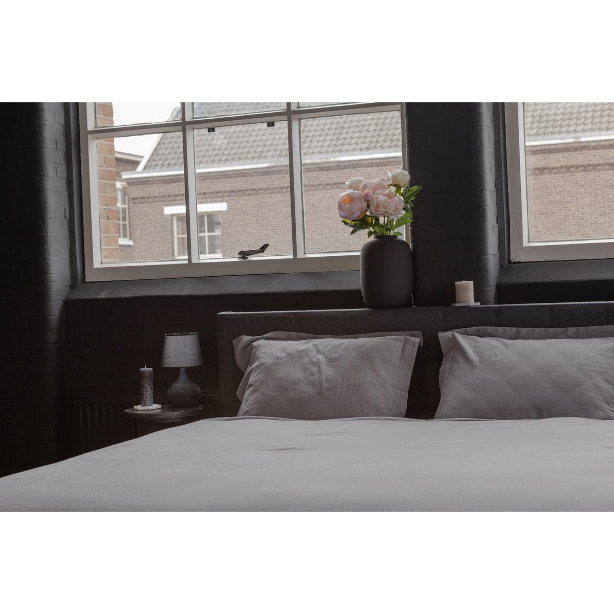 Linen Duvet Cover Set Cloudy Gray