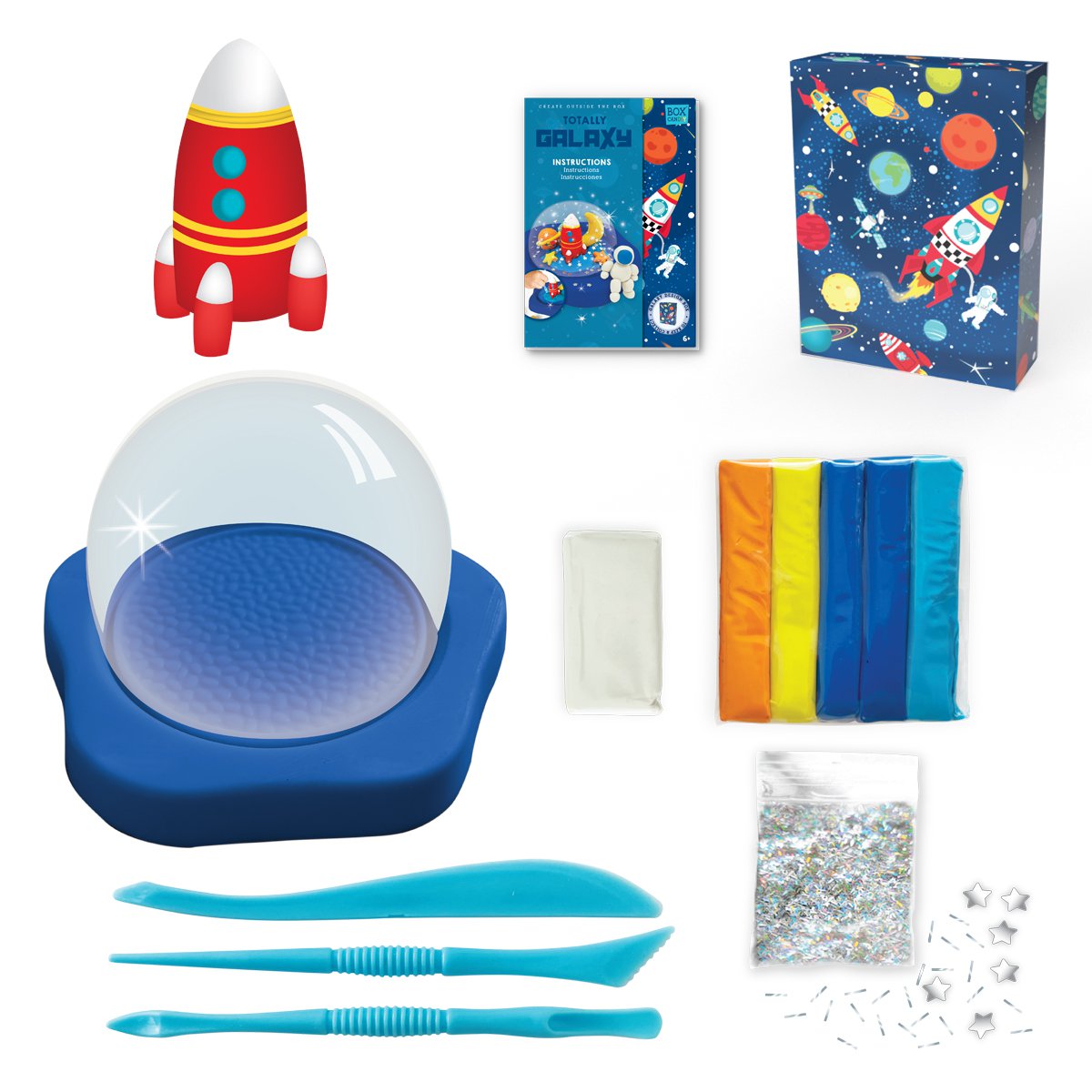 Conjunto de arte de cohete globo