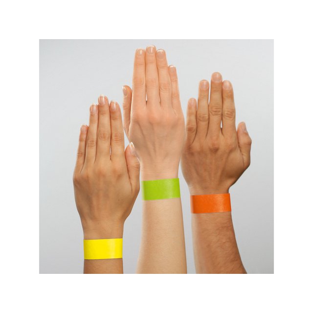 Braccialetti per eventi Sigel super soft 255x25mm giallo neon 120 pz. incl. etichette
