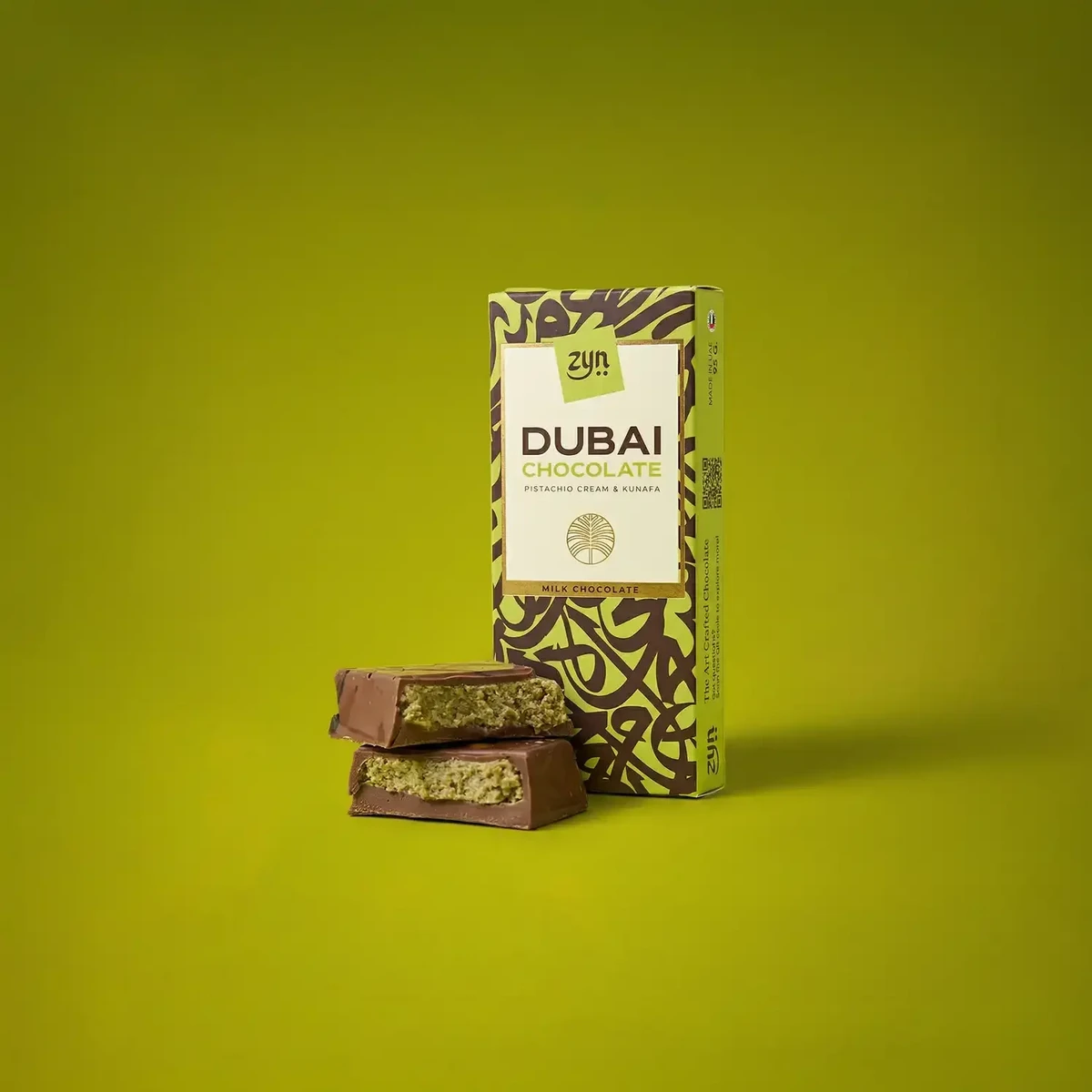 ZYN Dubai Chocolade — Pistache & Kunafa · Melkchocolade Mini 95G