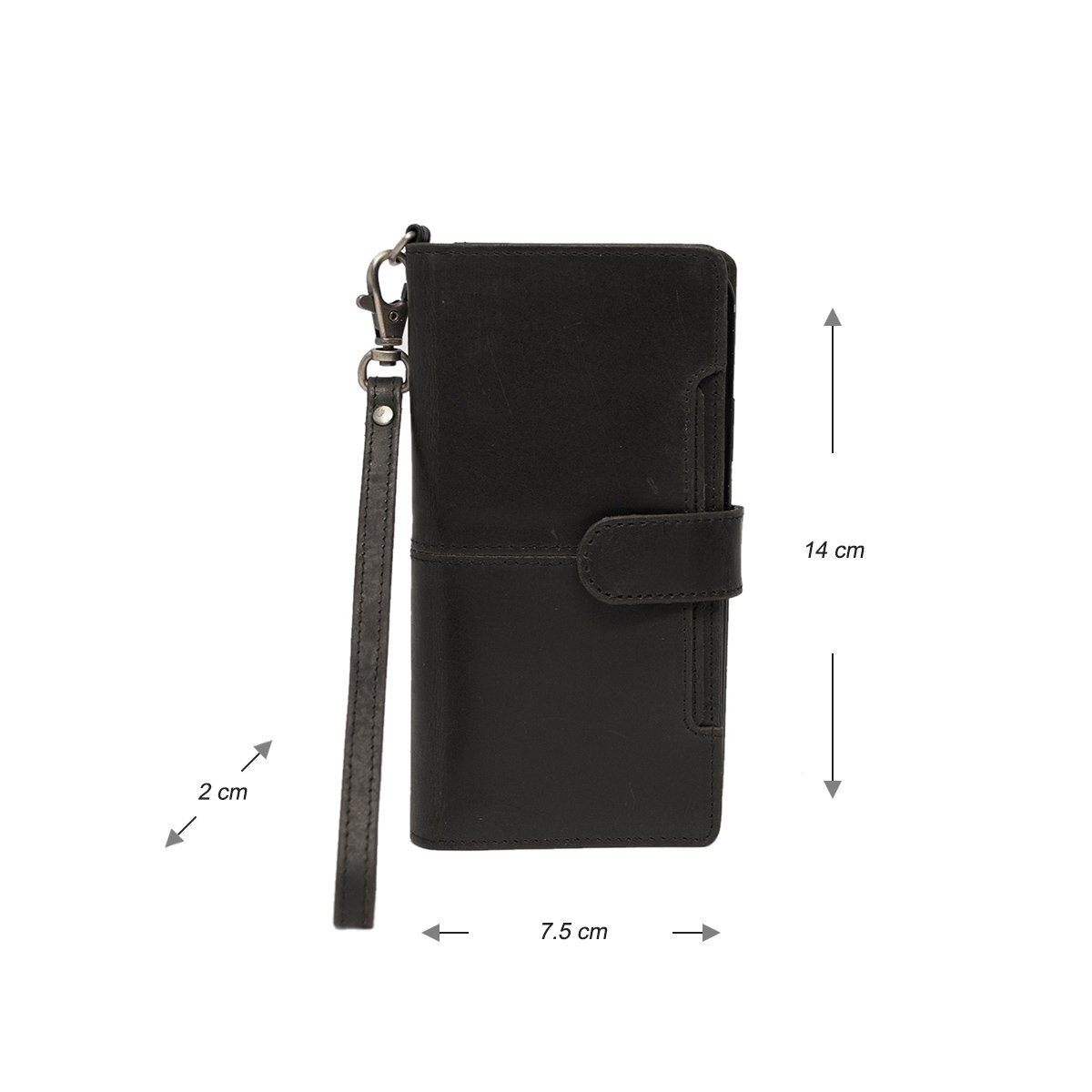 iPhone SE Bookcase Hoesje Zwart Leer – Leren Hoesje iPhone SE Zwart – iPhone SE Hoesje Buffelleer