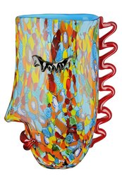 Glasart design vase "Frozen"