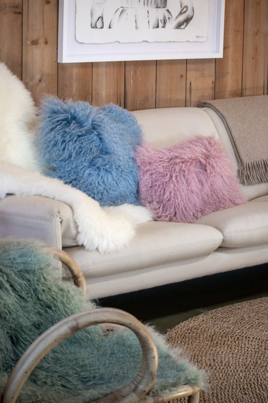 Tibet sheepskin cushion | 15 colors | 45x45cm