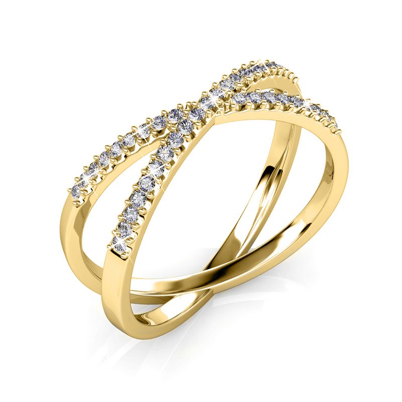 Anello X - Oro e cristallo