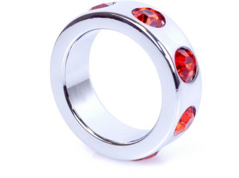 Bossoftoys - 64-00004 - Metall - Cockring - Diamanten - Rot - klein