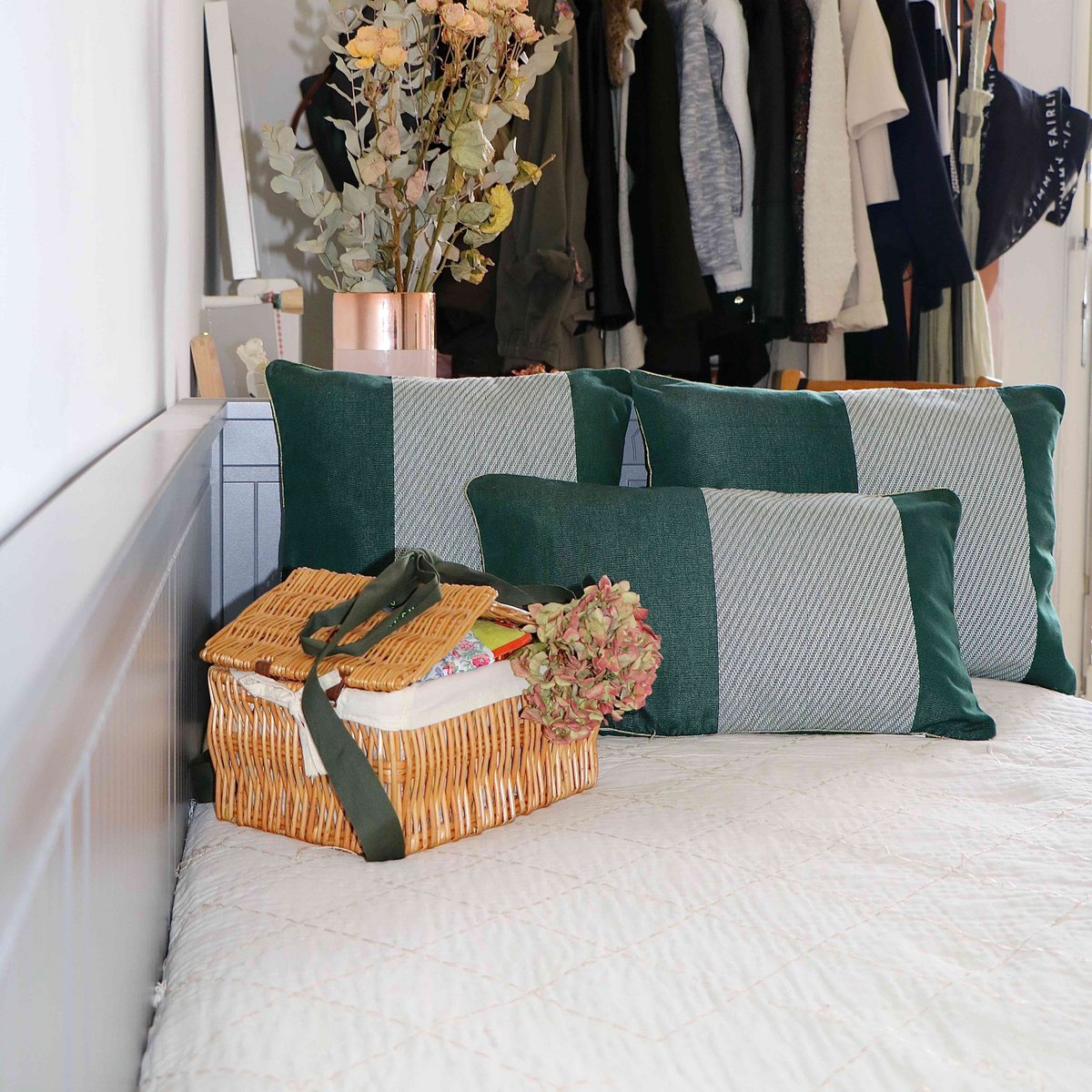 Ami Y'Sar green decorative cushion cover