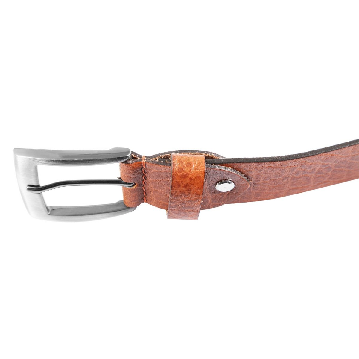 Cintura Leonardo Verrelli in vera pelle marrone accorciabile 90 cm
