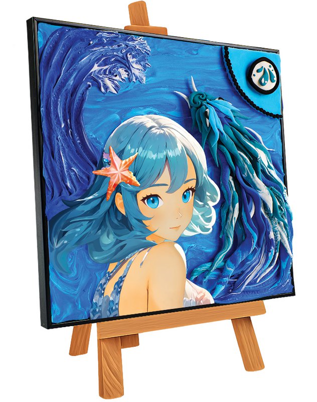 Okto Sensory Art 3D Painting - Manga - Water