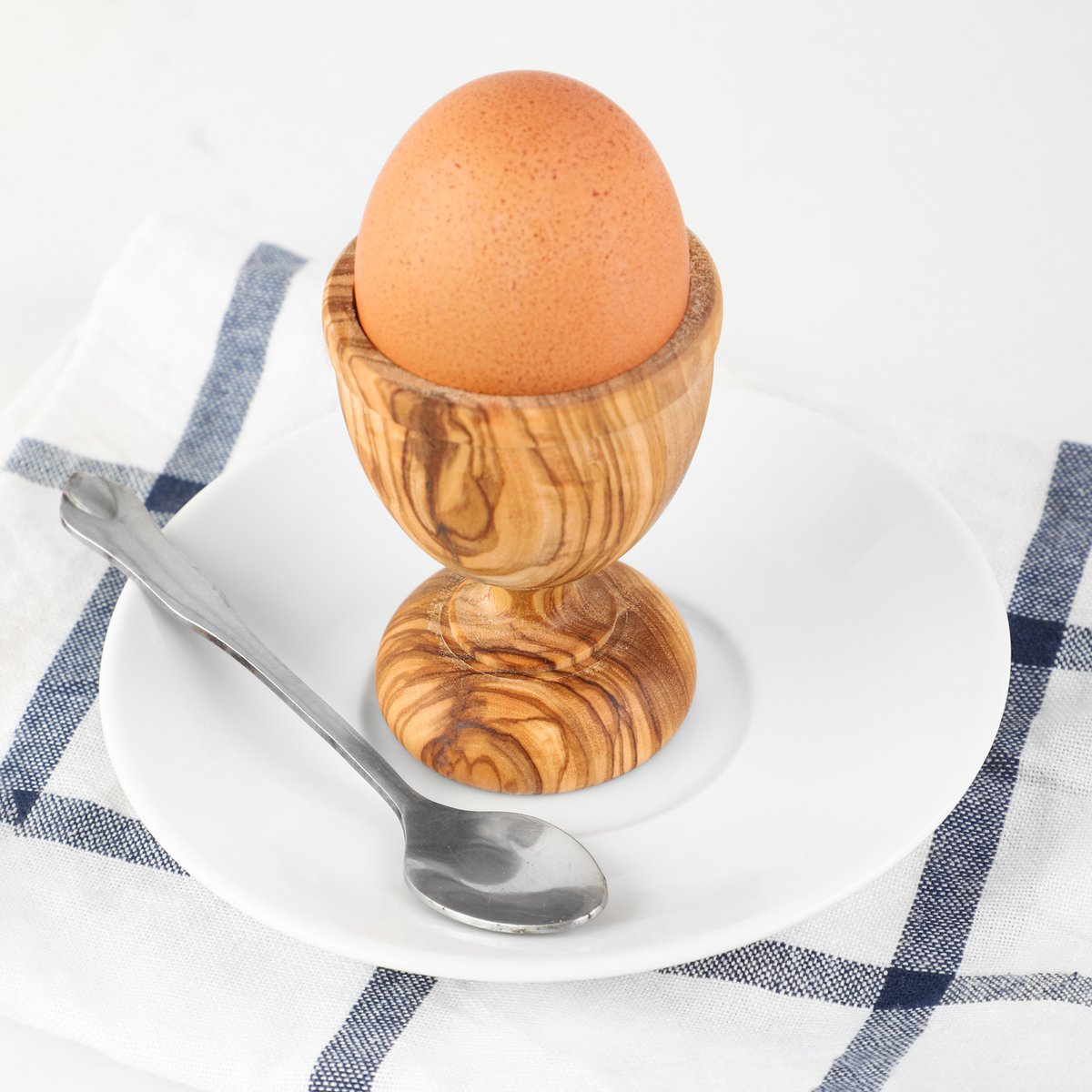 Handmade Olive Wood Egg Cup | Rustic Boiled Egg Holder