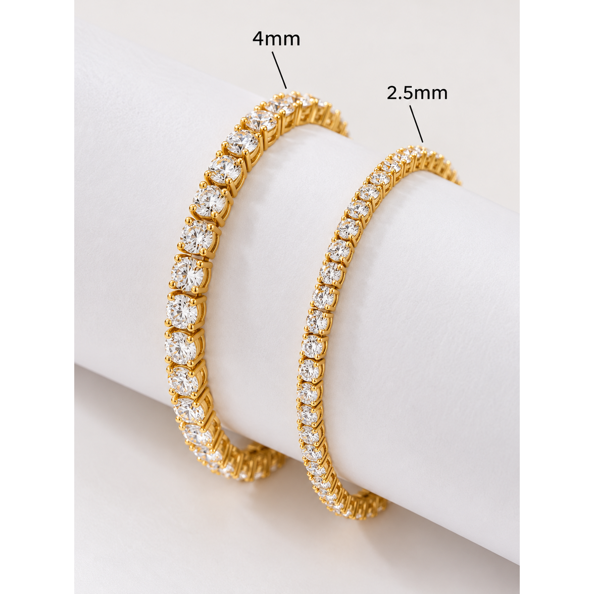 Tidløst Diamond-Look Tennis Armbånd
