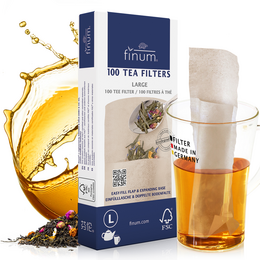 Unbleached tea filters made of natural materials, suitable for brewing loose leaf tea.