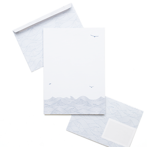 Stationery DIN A5 "Waves" - white