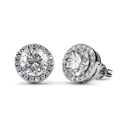 Boucles d'oreilles Sophia - ArgentÃ© et Cristal