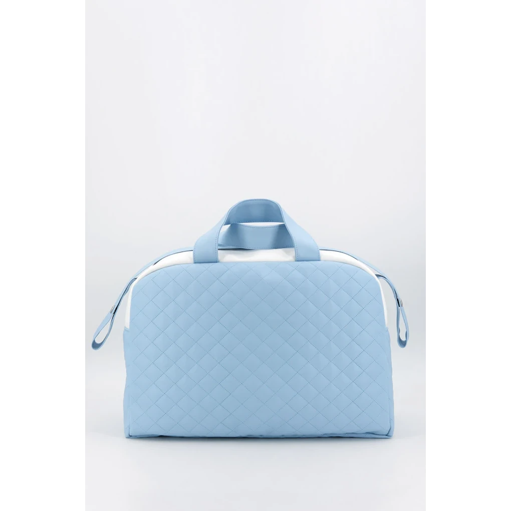 Sac de maternité matelassé pour bébé avec nœud, bleu