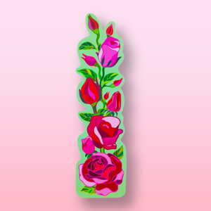 Die Cut Roses Bookmark