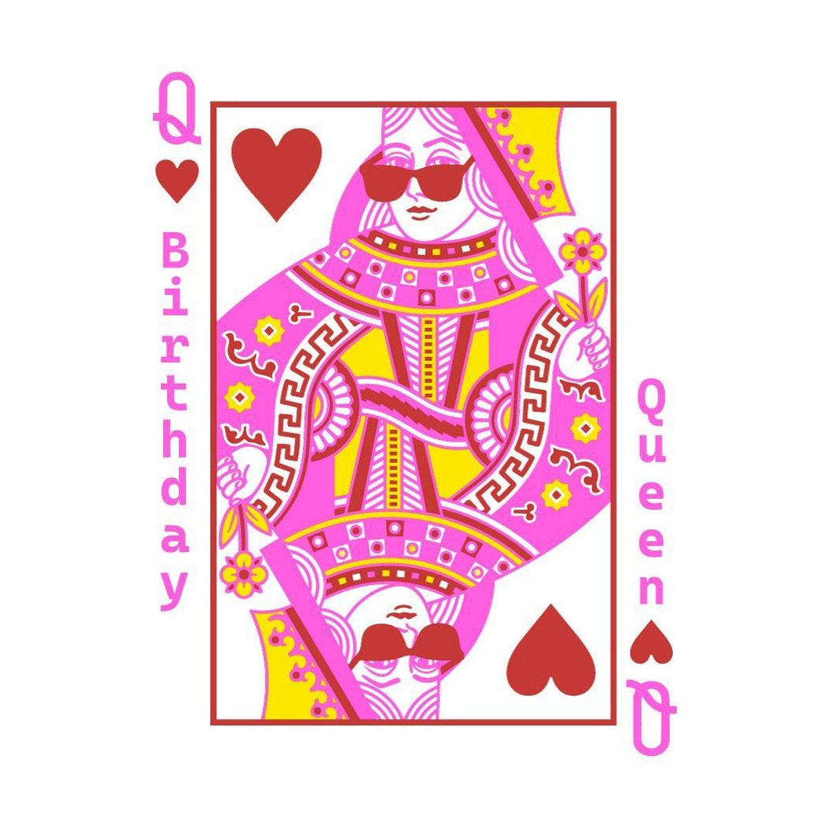 Carte d'anniversaire imprimée Riso Birthday Queen