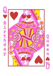 Carte d'anniversaire imprimée Riso Birthday Queen