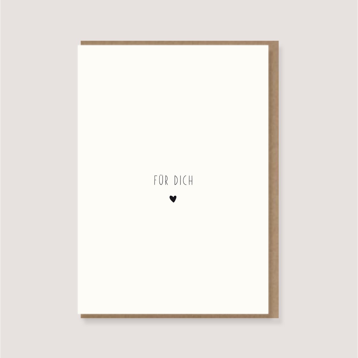Carte dépliante avec enveloppe - "Coeur - Pour toi"