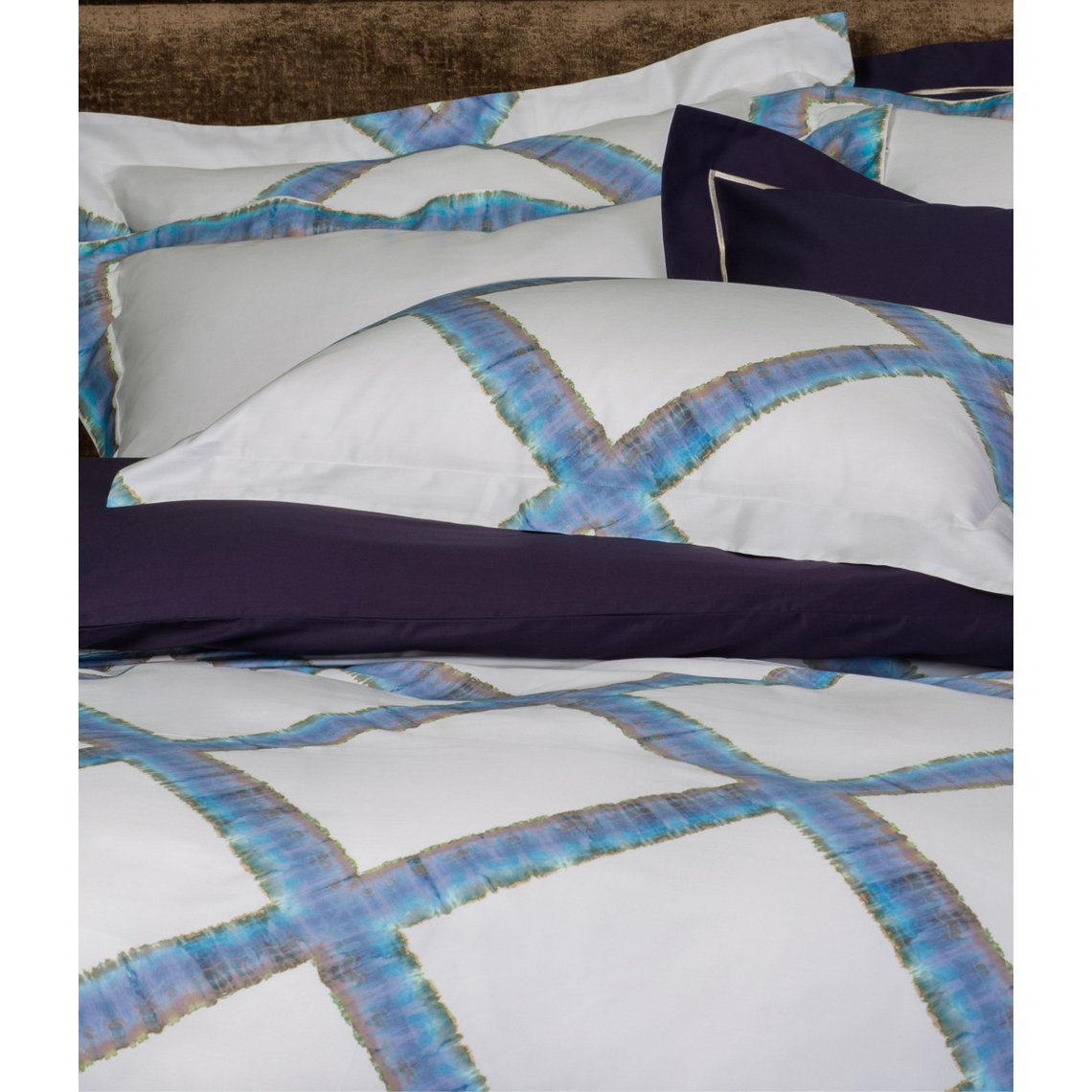 Satin-Bettwäsche-Set Batik Ocean Square