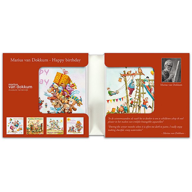 Card folder - Marius van Dokkum, Happy birthday