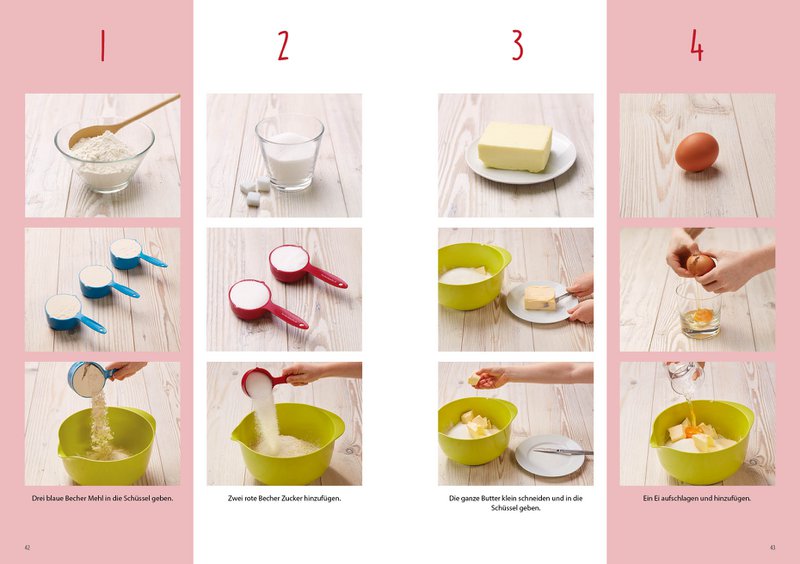 Foolproof mug kitchen - for the baking professionals of tomorrow (volume 1), incl. 5-piece measuring cup set