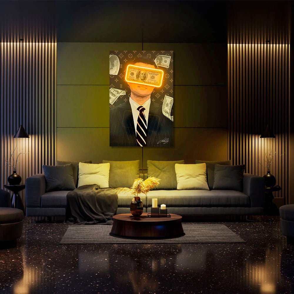 Belfort Money Rain | Led Wall Art