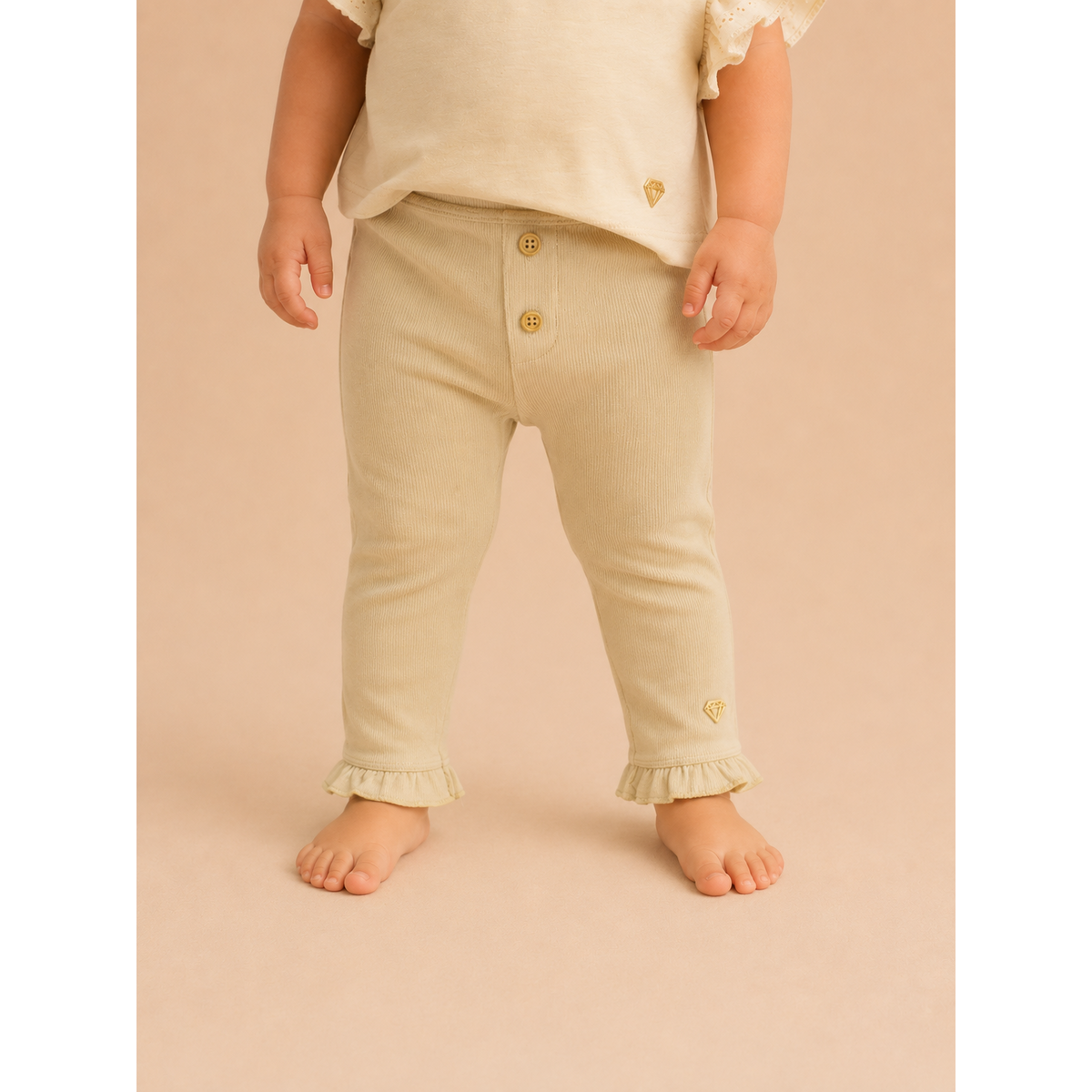 Legging per bebè Little Chiq – Sabbia