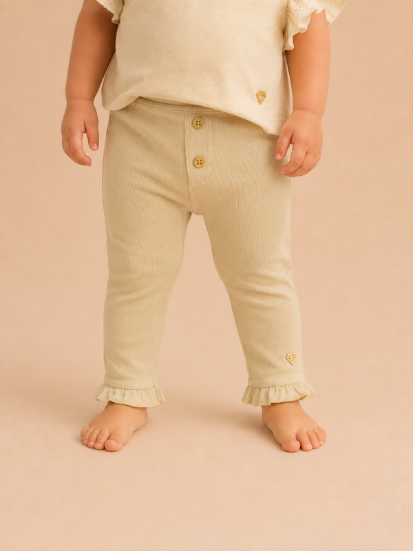 Legging per bebè Little Chiq – Sabbia