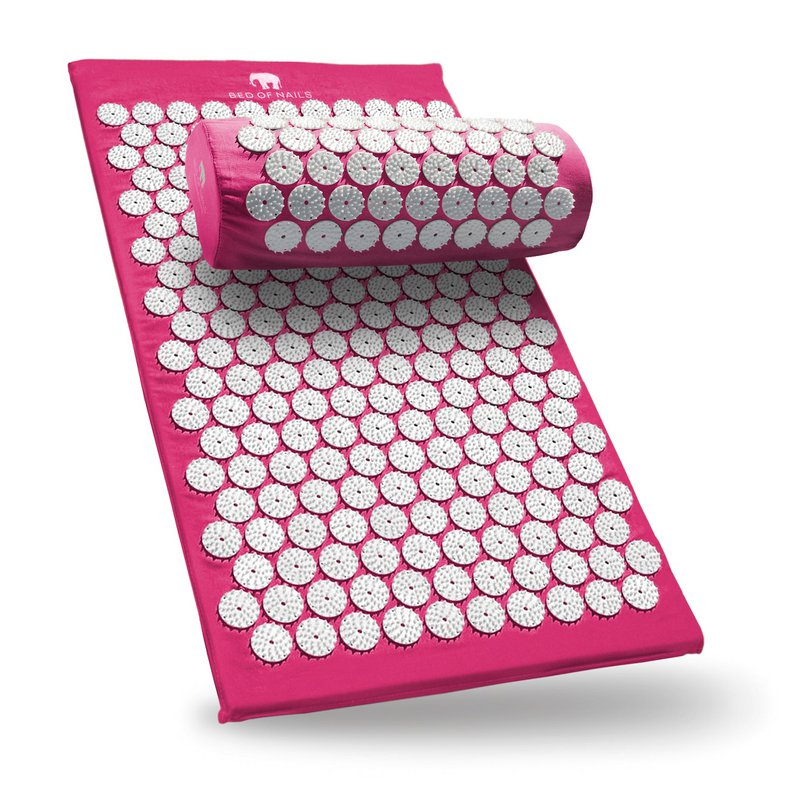 Tappetino e cuscino per digitopressione BON - Rosa