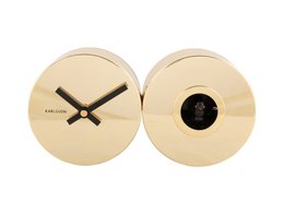 Wandklok Duo Koekoek Verguld