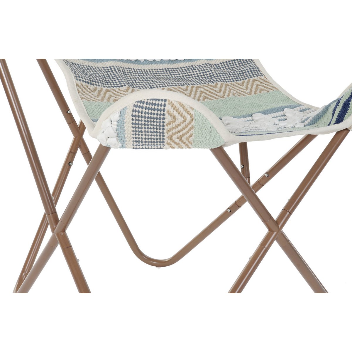 SILLON ALGODON HIERRO 74X65X90 MARIPOSA BLANCO LD193920