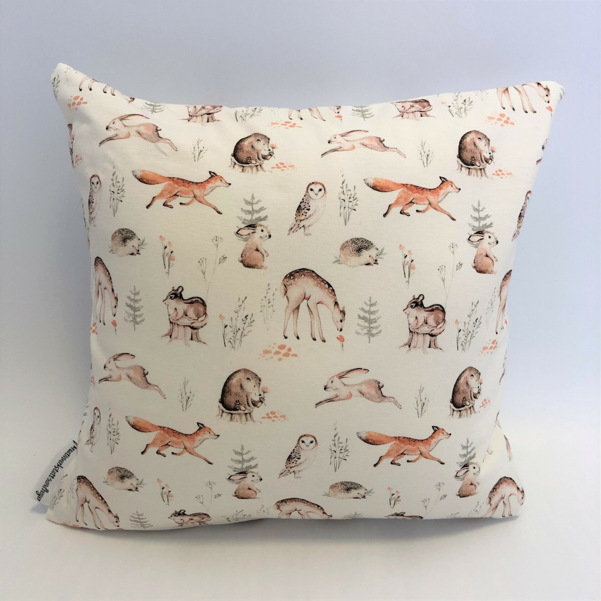 Stone pine cushion / decorative cushion Forest animals