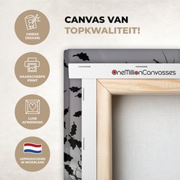 Canvas schilderij  - Wanddecoratie Bomen - Gezicht - Bladeren - Moderne kunst - Muurdecoratie woonkamer - Kamer decoratie modern - Abstracte schilderijen