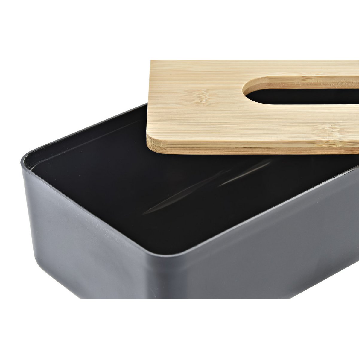 CAJA PAÃ‘UELOS BAMBU PP 24X12X7,4 NEGRO PB197309