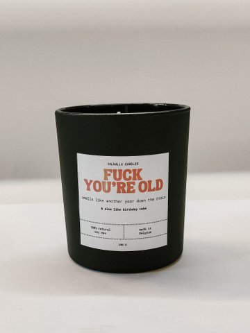 Duftkerze 'Fuck you're old' | Geburtstagskuchen
