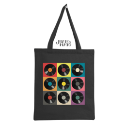 Retro-Vinyl-Schallplatten-Pop-Art-Einkaufstasche