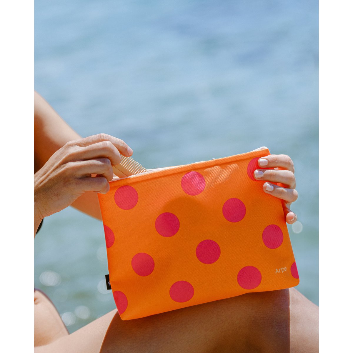 Water-Resistant L Pouch Warm Sunset