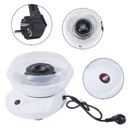 Máquina de algodón de azúcar para el hogar Máquina de algodón de azúcar Máquina de algodón de azúcar con palos y cuchara medidora Altura 18 cm 550 W para festivales infantiles, cumpleaños, fiestas rosa