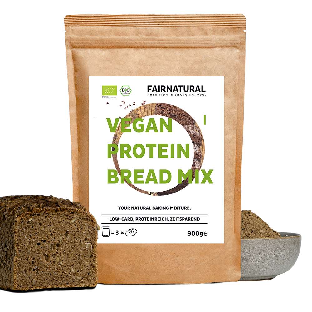 Mezcla para hornear pan de proteína vegana orgánica