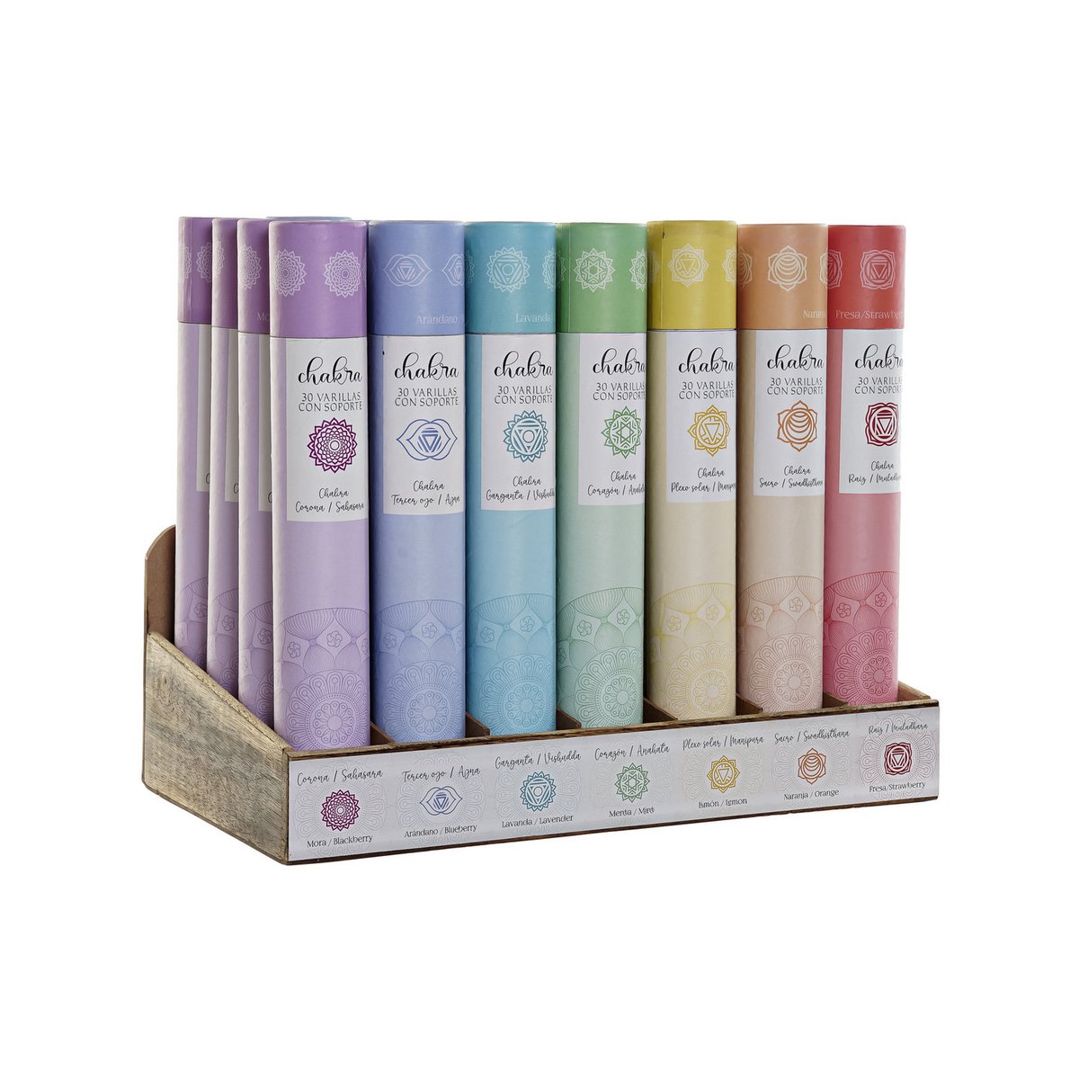 ZESTAW KADZIDŁEK 30 AROMA 35X19,5X29 CHAKRAS 7 IN186239