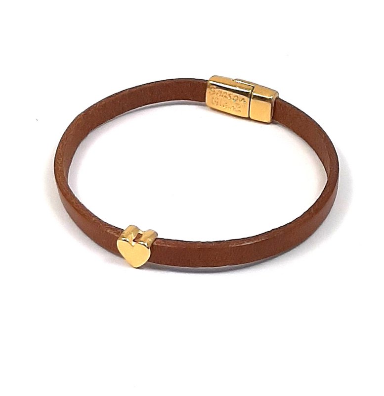 Cuore Semplice Spremere placcato oro 24K