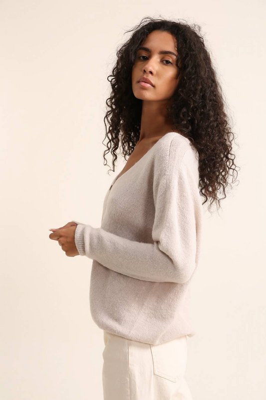 Gilet cardigan col V RÉF. 1026