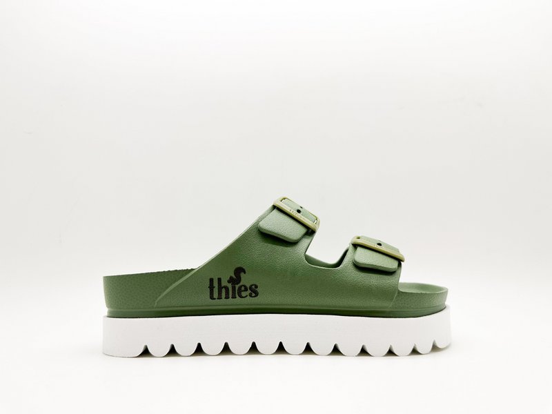 thies 1856 ® Ecofoam Plateau Sandal vegan khaki