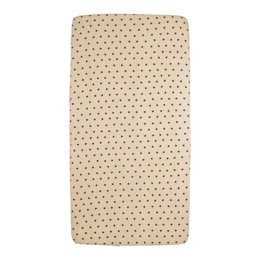 Hoeslaken Jerseydruck Sweet Heart Soft Sand/Schwarz 70x140/150cm