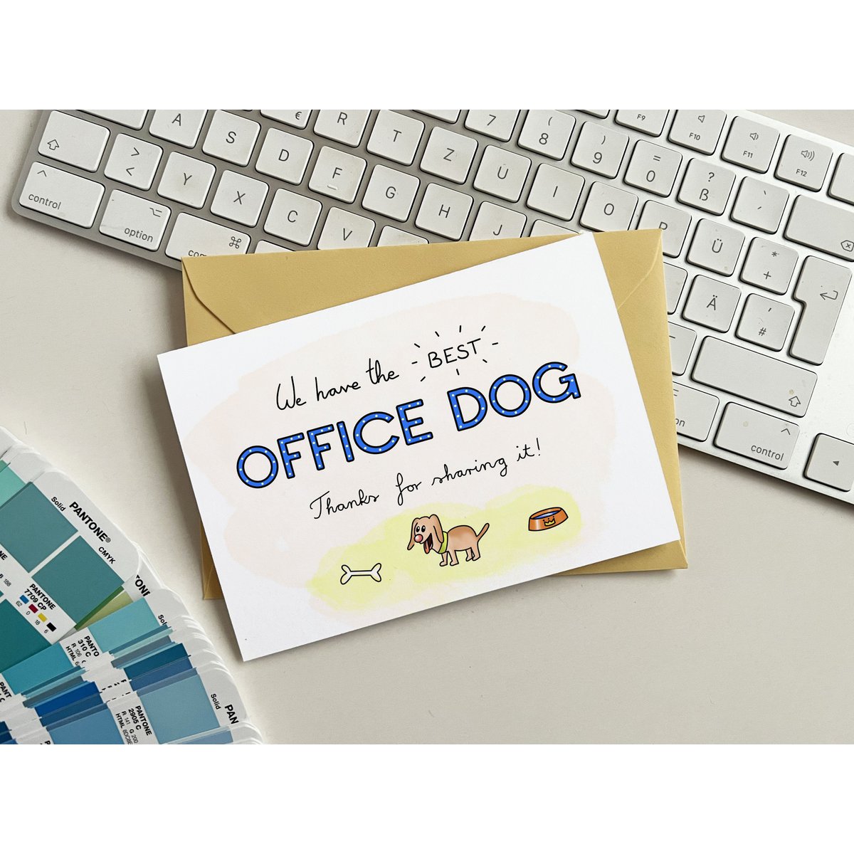 Fun office dog greeting Card