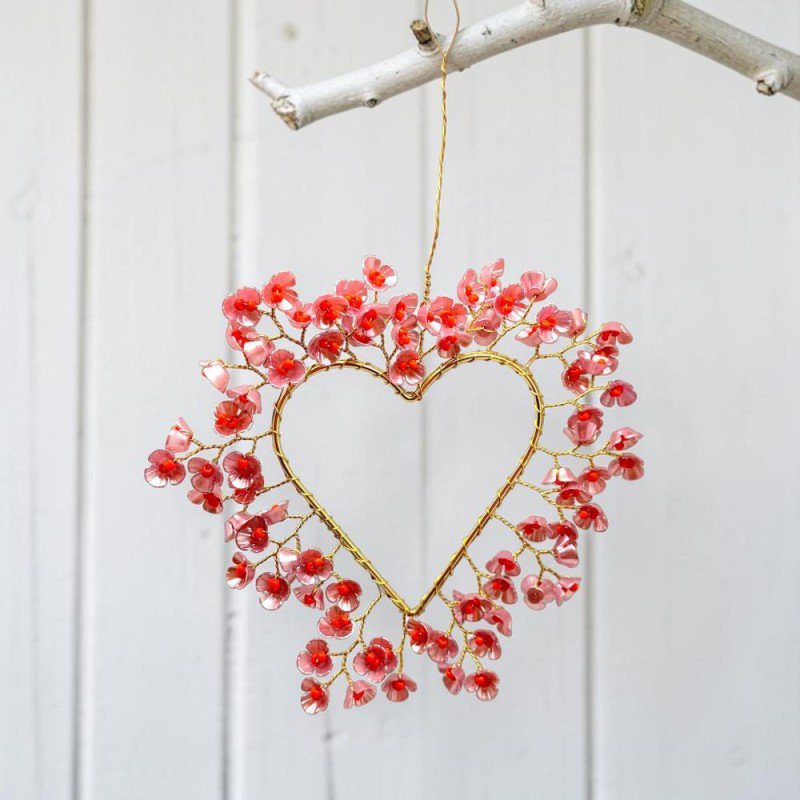 Dekoration FUNKEL Heart  Flower viola